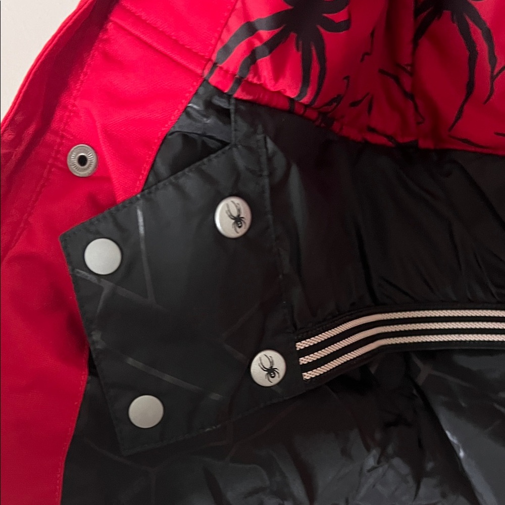 Spyder children’s Red and Black Ski Jacket/parka size 18 or women’s extra small - Picture 8 of 10